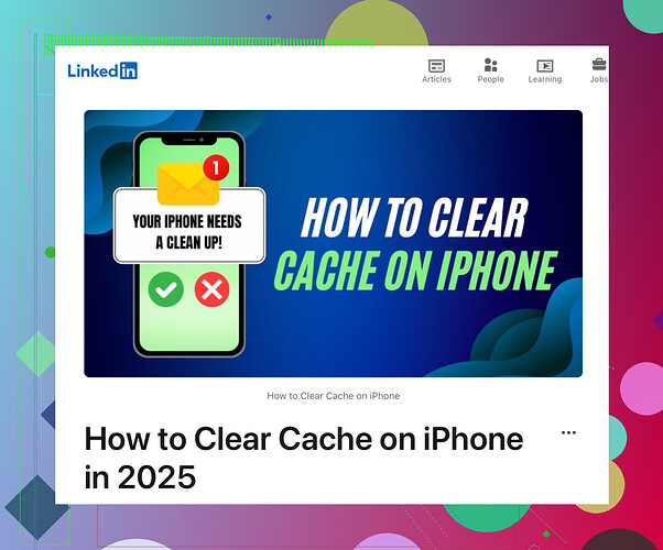 How can I clear iPhone cache?