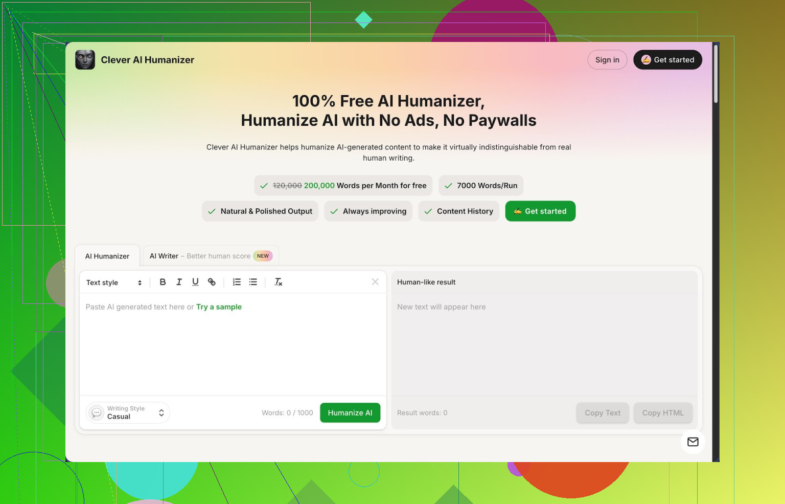 1. Recensione Clever AI Humanizer